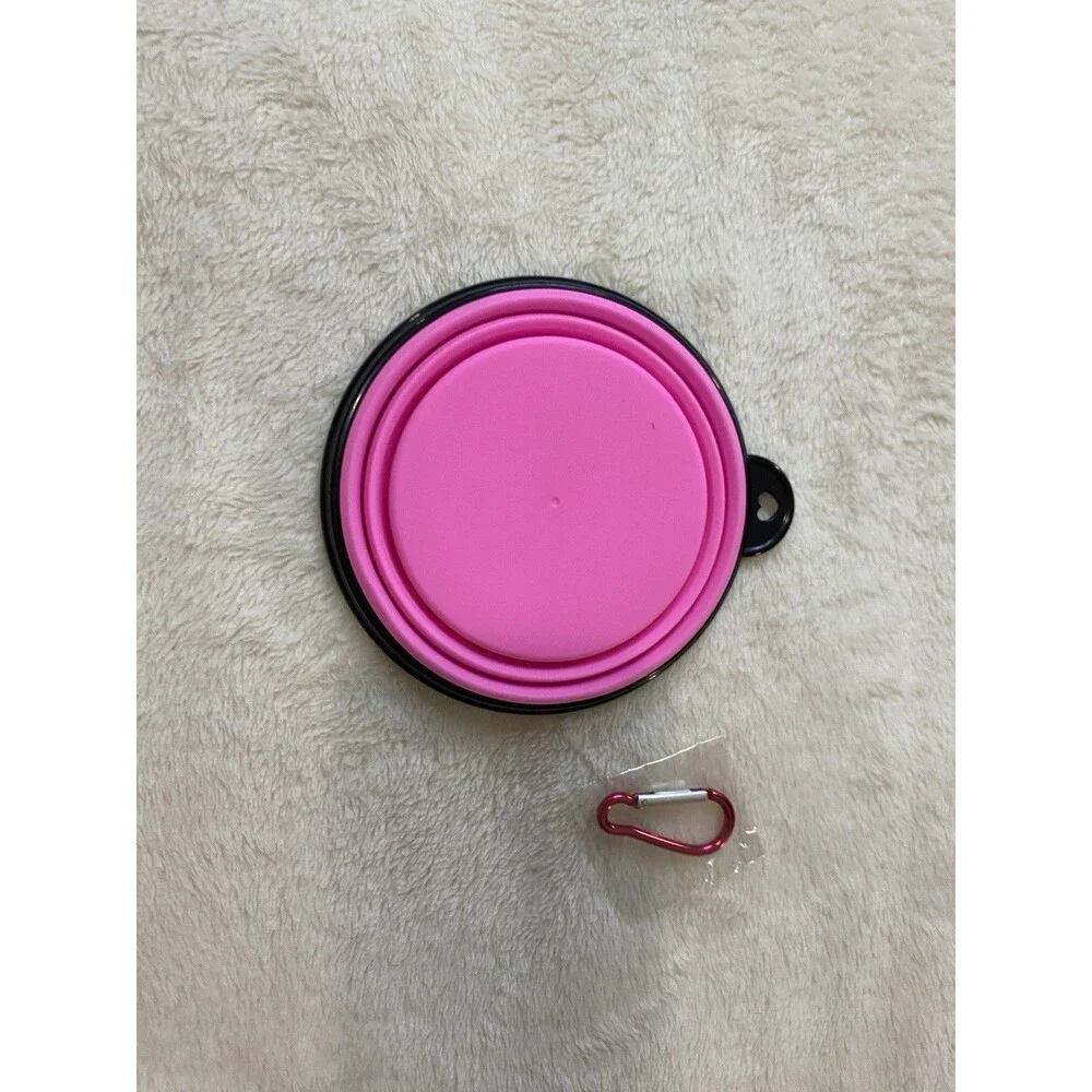 Portable Travel Collapsible Foldable Pet Dog Bowl for Food Water Bowls Dish